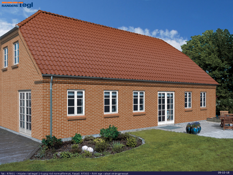 Tag: RT801 R&oslash;d H&oslash;jslev Vingetegl Normalformat
Facade: RT302 R&oslash;de egepr&aelig;g maskinsten