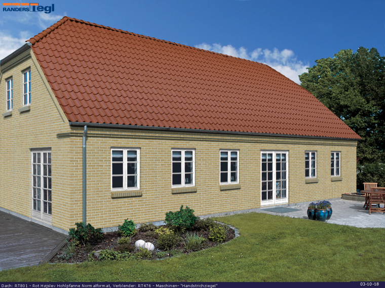 Tag: RT801 R&oslash;d H&oslash;jslev Vingetegl Normalformat
Facade: RT476 Umbra bl&oslash;dstr&oslash;gne